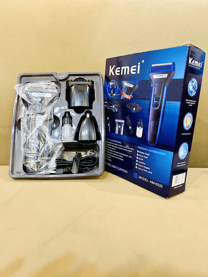Kemei 3 in 1 Professional Rechargeable Hair Trimmer & Shaver