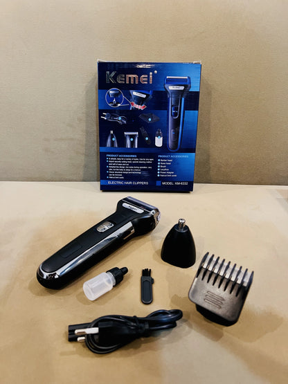 Kemei 3 in 1 Professional Rechargeable Hair Trimmer & Shaver